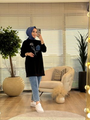 Gül İşlemeli Tunik