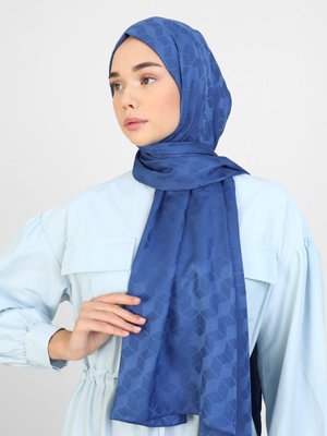 Kot Mavi Diamond Mermer Desen Şal