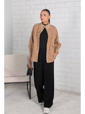 Bej Çıtçıt Detaylı Kaban