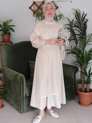 Krem File Triko Tunik