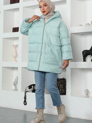 Şişme Yorgan Mont Mint