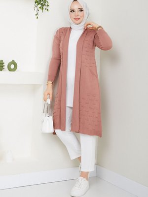 Cepli Salaş Hırka Gül Kurusu