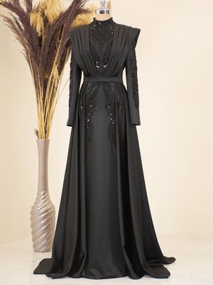 Siyah Miranda Abiye Elbise Siyah Miranda Abiye Elbise