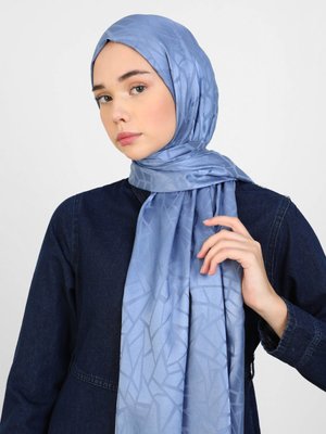 Diamond Mermer Desen Şal İndigo