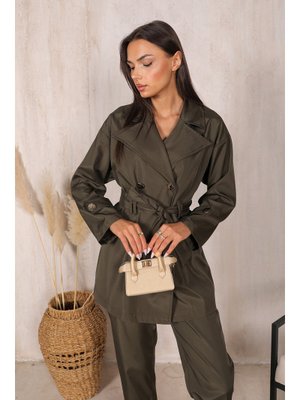 Haki Trenç Pantolon Takım