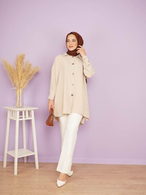 Düğmeli Aerobin Gömlek Düğmeli Aerobin Gömlek