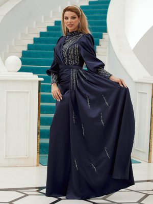 Lacivert Emly Abiye Elbise Lacivert Emly Abiye Elbise