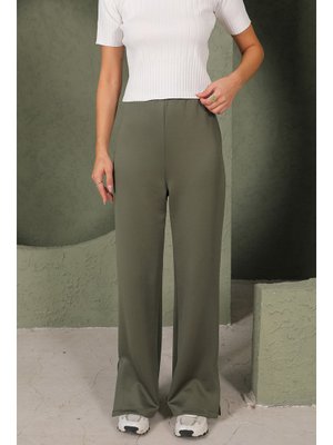 Haki Scuba Yırtmaçlı Pantolon