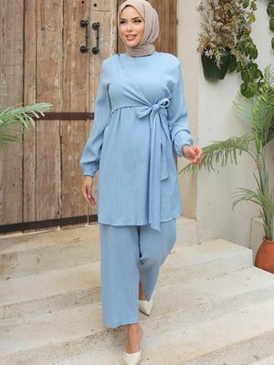 Bebe Mavisi Yandan Bağlamalı Takım