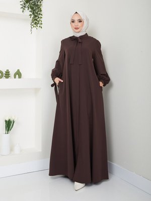 Giyim Abiye Moda Fular Yakalı Ferace