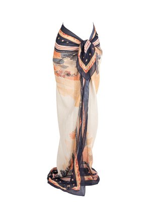 Desenli Büyük Pareo 140x140 Cm