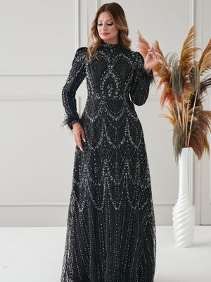 Siyah Katya Abiye Elbise Siyah Katya Abiye Elbise