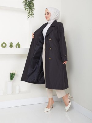 Kadın Astarlı Büyük Beden Mevsimlik Düğmeli Kuşak Detaylı Yeni Sezon Trenç Kot Kadın Astarlı Büyük Beden Mevsimlik Düğmeli Kuşak Detaylı Yeni Sezon Trenç Kot