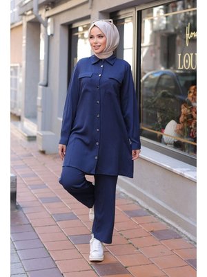 Cep Detaylı Lacivert Takım Cep Detaylı Lacivert Takım
