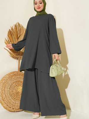 Tunik Pantolon Alt Üst Takım Antrasit Tunik Pantolon Alt Üst Takım Antrasit
