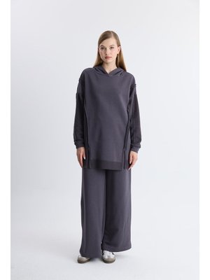 Antrasit Albert Kapüşonlu Basic Takım