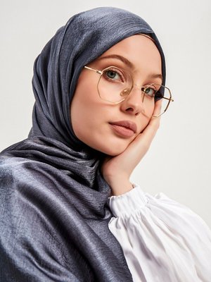 Gri Janjanlı Krinkıl Şal