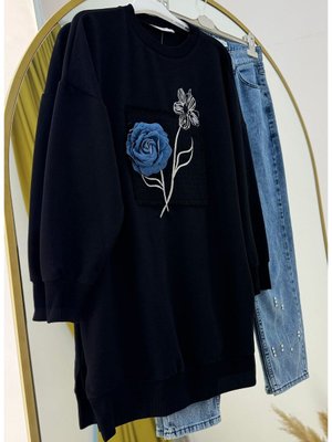 Sweat Gül Nakışlı Sweat Gül Nakışlı