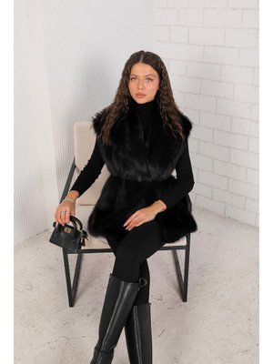 Siyah Kürk Yelek