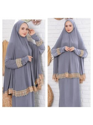 İki Parça Etekli Yazlık Elbisesi, Terletmeyen Namaz Kıyafeti, Dökümlü Ferace İki Parça Etekli Yazlık Elbisesi, Terletmeyen Namaz Kıyafeti, Dökümlü Ferace