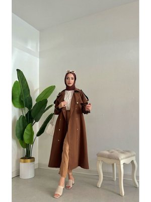 Astarlı Oversize Trenç Astarlı Oversize Trenç