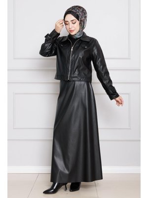 Siyah Ceketli Deri Takım