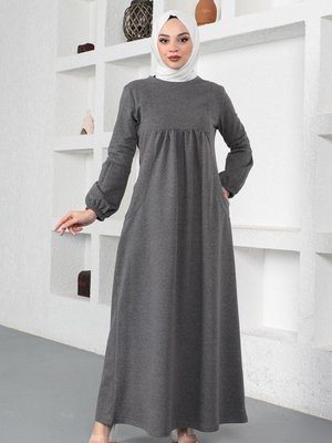 Balon Kol Spor Elbise Antrasit