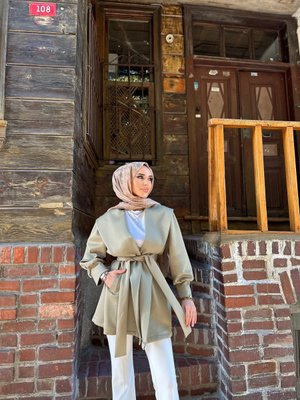 Liya Baglamalı Scuba Ceket