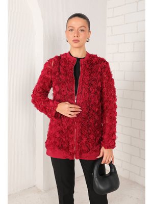 Kırmızı Güllü Ceket