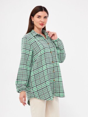 Tek Cepli Kolu Lastikli Kışlık Şanel Gömlek