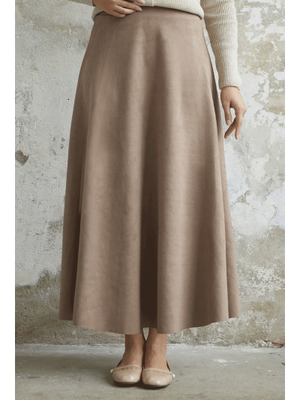 Bej Elisha Süet Etek