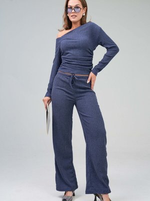 Lacivert Omuz Detaylı Pantolonlu Takım Lacivert Omuz Detaylı Pantolonlu Takım