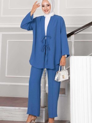 Önden Bağlamalı Kimonolu Aerobin İkili Takım Önden Bağlamalı Kimonolu Aerobin İkili Takım