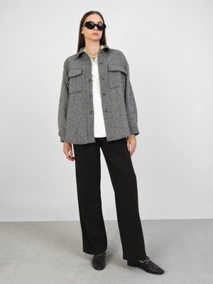 Cepli Ceket Siyah Çizgili