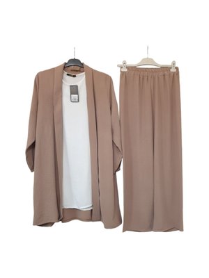 Büyük Beden Aerobin Pantolonlu Üçlü Takım