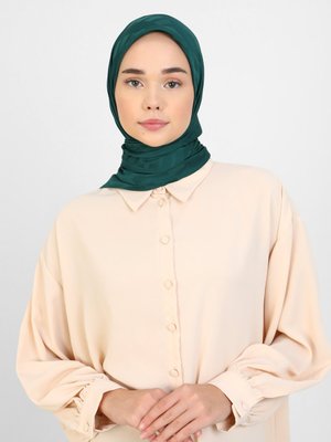 Zümrüt Yeşili Diamond Dörtgen Desen Eşarp