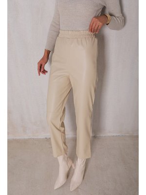 Taş Suni Deri Pantolon