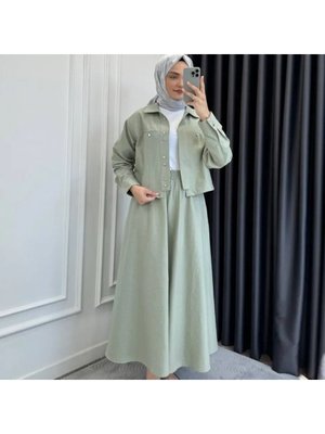 Etekli Pamuk Kumaşlı Valeria Takım