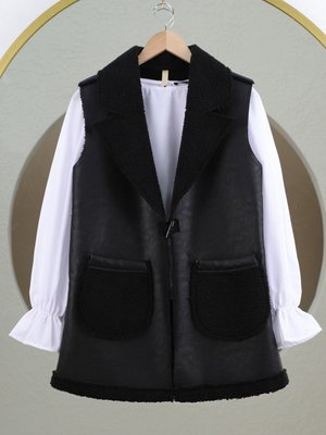 İçi Kuzu Peluş Çift Cepli Yelek İçi Kuzu Peluş Çift Cepli Yelek