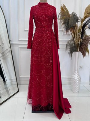 Kırmızı Diva Abiye Elbise