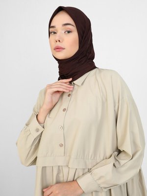 Acı Kahve Diamond Dörtgen Desen Eşarp