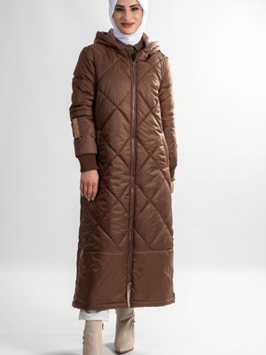 Trend Kapitone/kap/uzun Mont Sonbahar Kış Yeni Sezon Modaayka