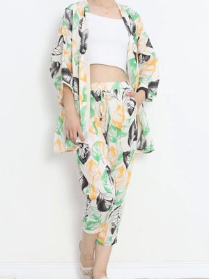 Kimono Takım Turuncuyeşil Kimono Takım Turuncuyeşil