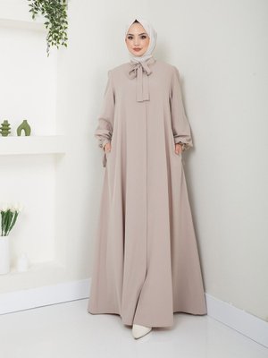 Giyim Abiye Moda Fular Yakalı Ferace