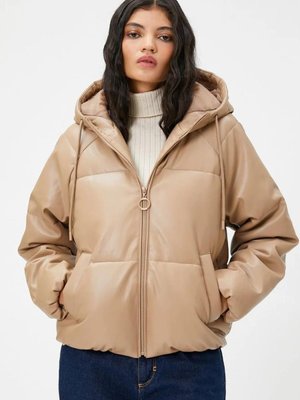 Vizon Kapüşonlu Fermuarlı Mont