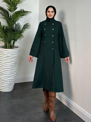 Jeremiah Hakim Yaka Düğmeli Astarlı Kaban Zümrüt Jeremiah Hakim Yaka Düğmeli Astarlı Kaban Zümrüt