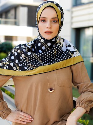 Şal Evi Altın Twill Eşarp Renkli Şal Evi Altın Twill Eşarp Renkli