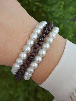 Çok Renkli Lal Granat Veinci Bileklik Seti Çok Renkli Lal Granat Veinci Bileklik Seti