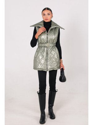 Haki Şişme Varaklı Yelek