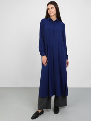 Aerobin Boydan Düğmeli Uzun Tunik Lacivert